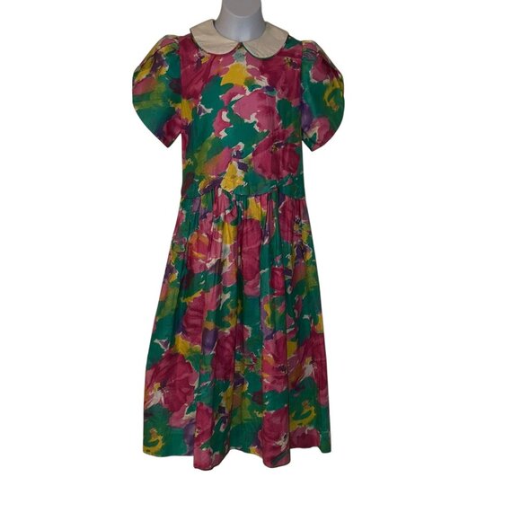 Cary Other - Vintage Cary San Francisco Dress Big Girls 14 Bright Floral Modest Long Maxi